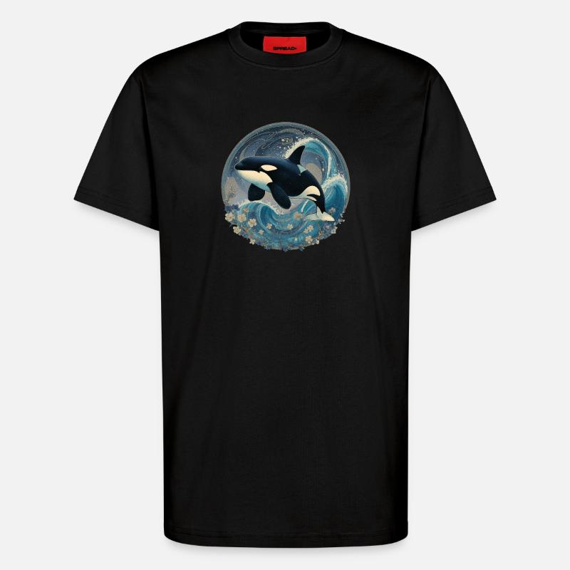 Orca - T-Shirt - made by SPREAD - SOLID BLACK