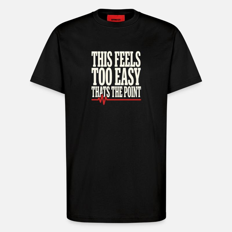 Zone 2 Training Herzfrequenztraining Einfaches - T-Shirt - made by SPREAD - SOLID BLACK