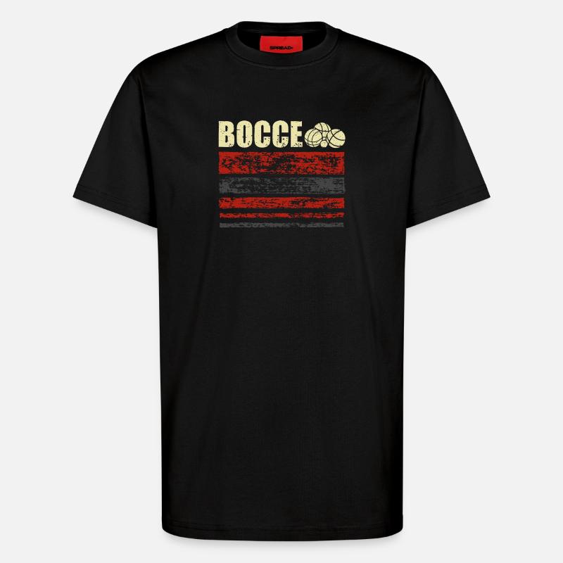 Bocce Petanque Boule Boulespieler - T-Shirt - made by SPREAD - SOLID BLACK
