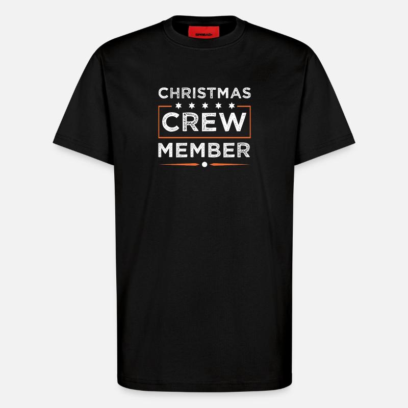 Équipage de Noël - T-shirt bio décontracté fabriqué en UE - SOLID BLACK