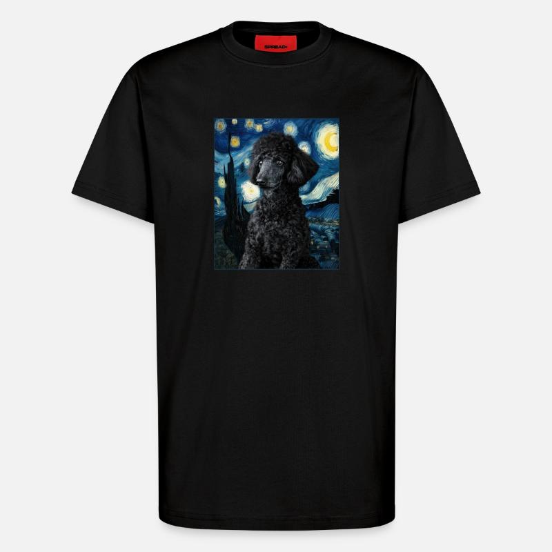 Pudel - T-Shirt - made by SPREAD - SOLID BLACK