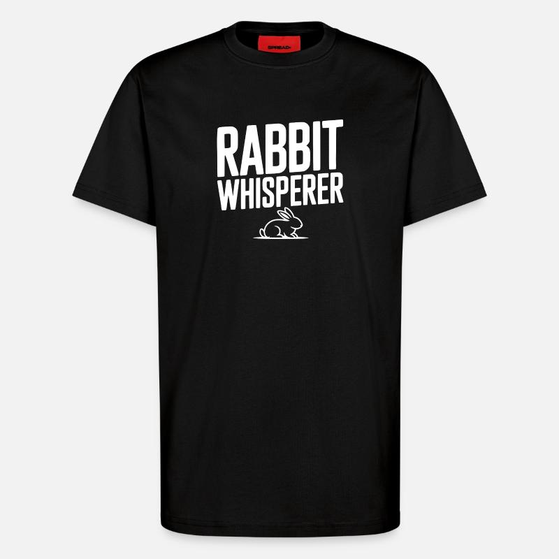 Rabbit Whisperer - T-Shirt - made by SPREAD - SOLID BLACK