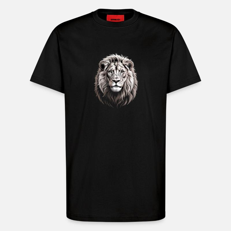 Löwe - T-Shirt - made by SPREAD - SOLID BLACK