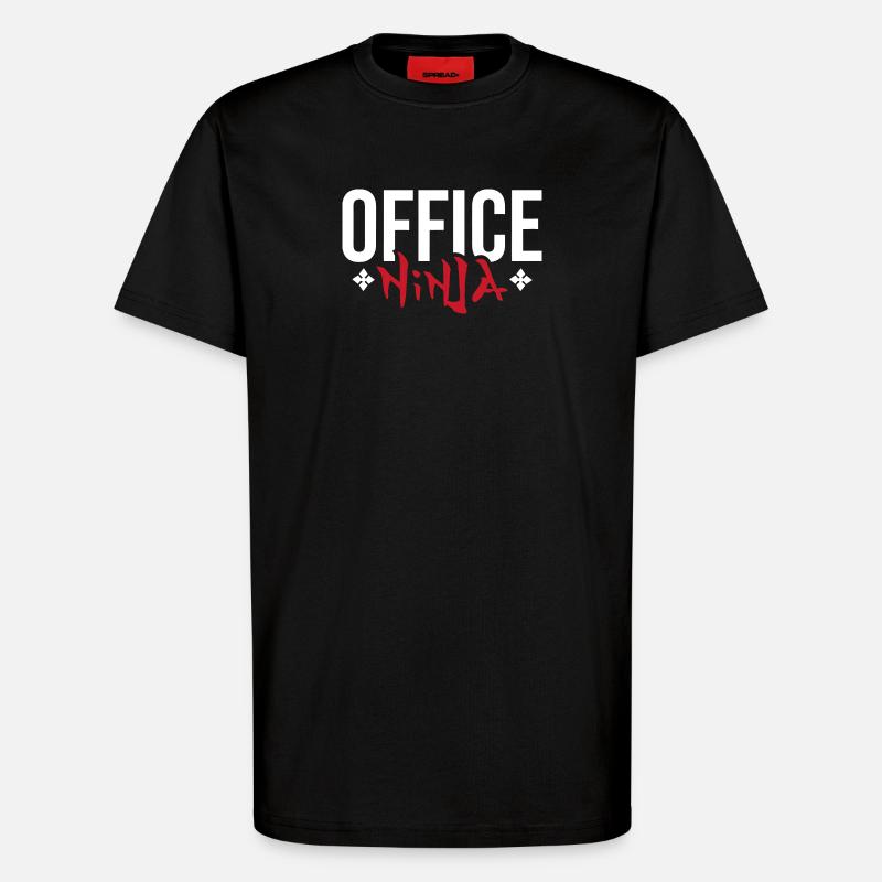 Office Ninja - T-Shirt - made by SPREAD - SOLID BLACK