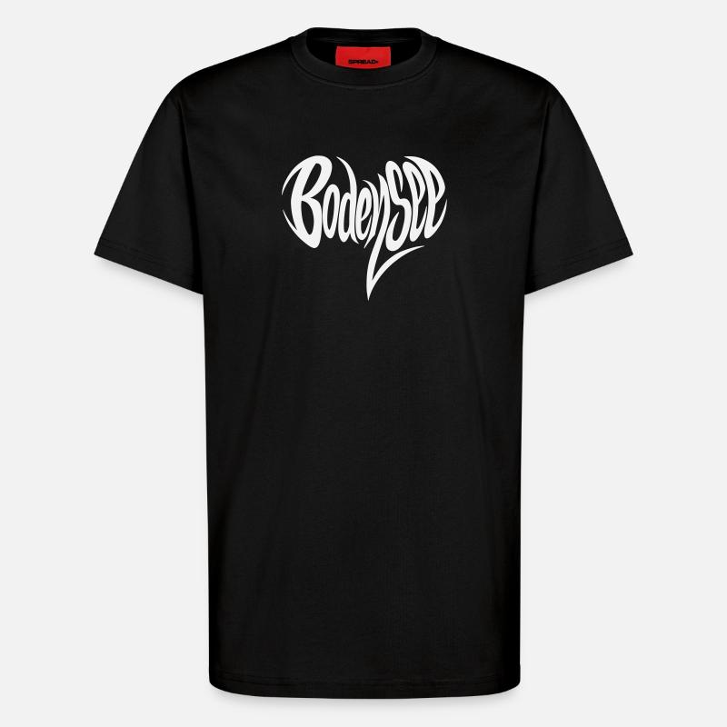 Lake Constance Flowing Lettering - T-Shirt - made by SPREAD - SOLID BLACK