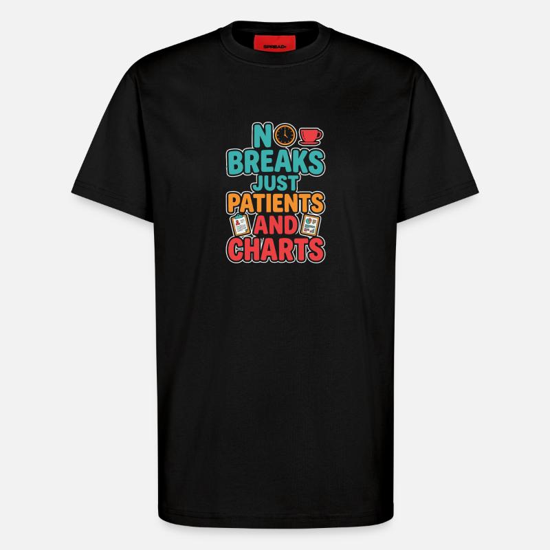 Night Shift Nurse, Tired - T-Shirt - made by SPREAD - SOLID BLACK