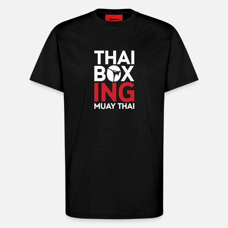 Thai-Boxen-Muay-Thai-Emblem - T-Shirt - made by SPREAD - SOLID BLACK