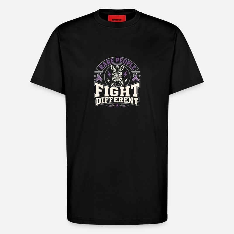Eds-bewusstsein Ehlers-danlos Zebra-krieger - T-Shirt - made by SPREAD - SOLID BLACK