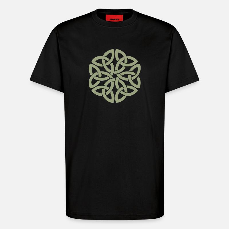 Celtic Knot Circular Interlace - T-Shirt - made by SPREAD - SOLID BLACK
