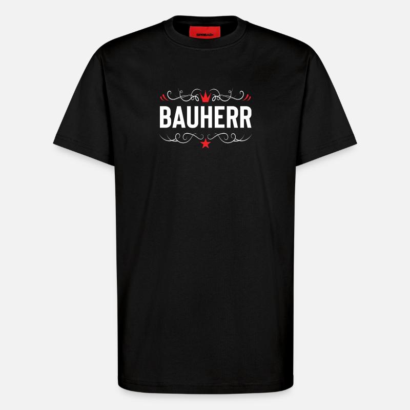 Client House Construction - T-Shirt - made by SPREAD - SOLID BLACK