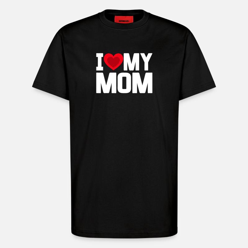 J’aime ma mère - T-shirt bio décontracté fabriqué en UE - SOLID BLACK