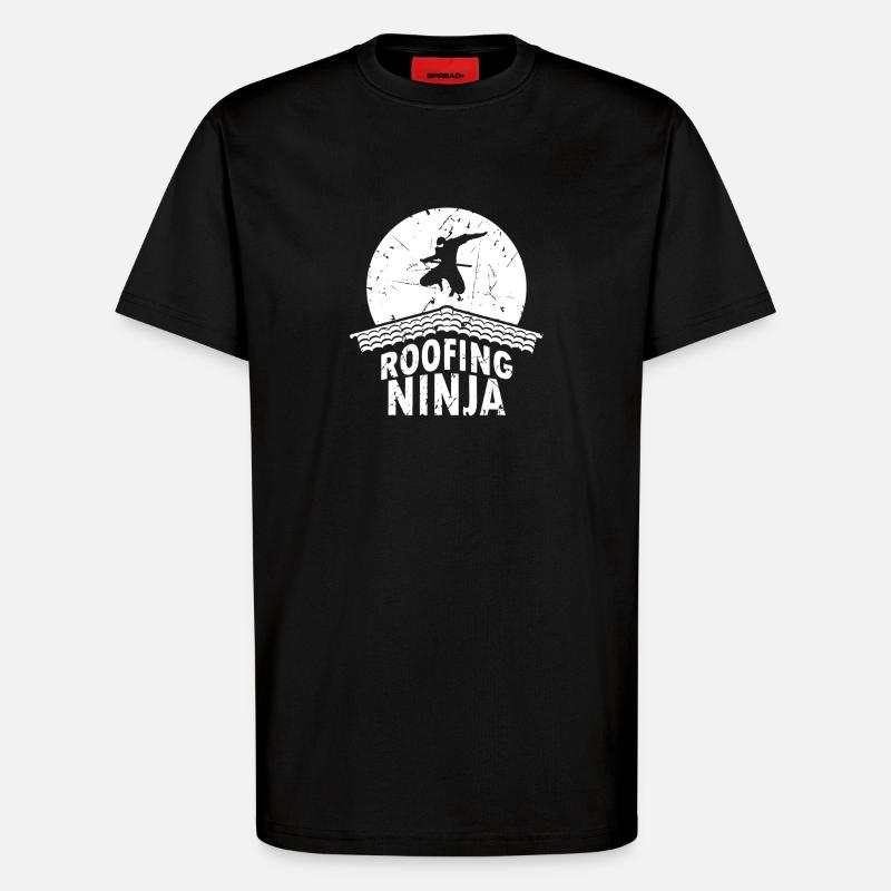 Dach-Ninja-Emblem - T-Shirt - made by SPREAD - SOLID BLACK