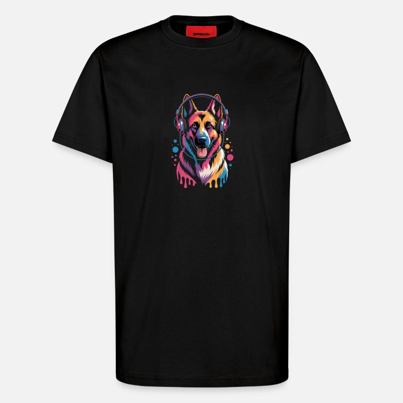 German Shepherd - T-Shirt - made by SPREAD - SOLID BLACK