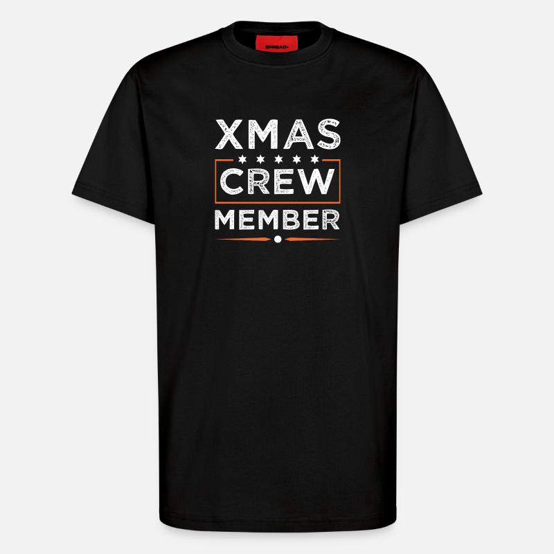 Équipage de Noël - T-shirt bio décontracté fabriqué en UE - SOLID BLACK