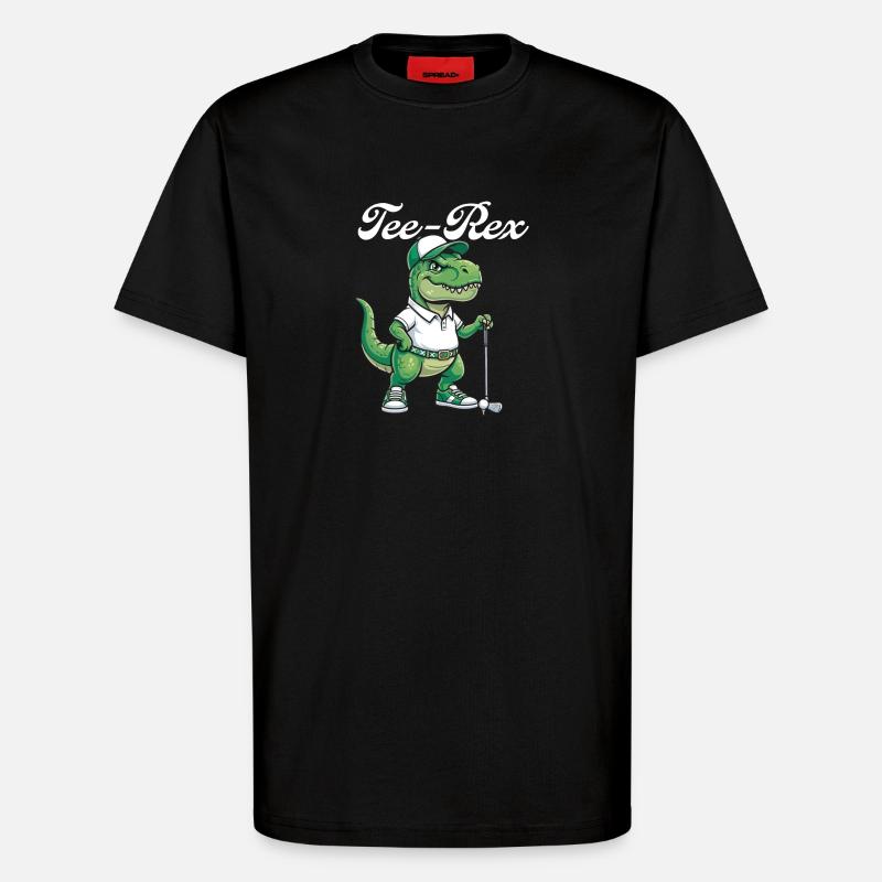 Tee Rex Dinosaurier-Golf Lustiger Golfer-Humor - T-Shirt - made by SPREAD - SOLID BLACK
