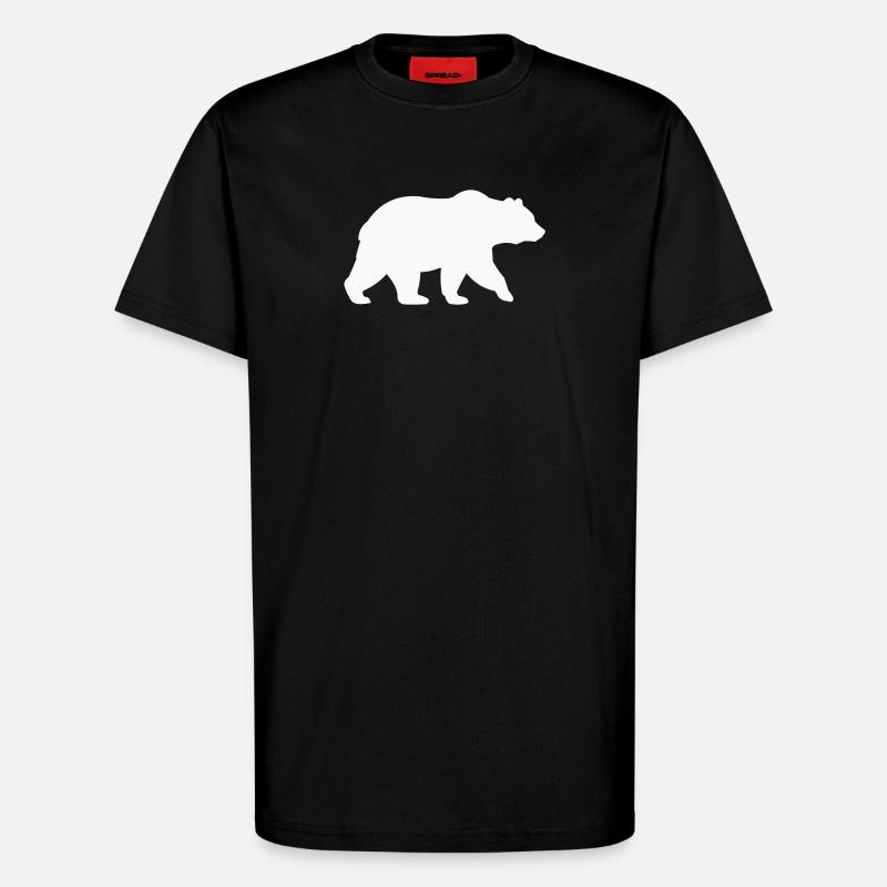 Bear - T-Shirt - made by SPREAD - SOLID BLACK