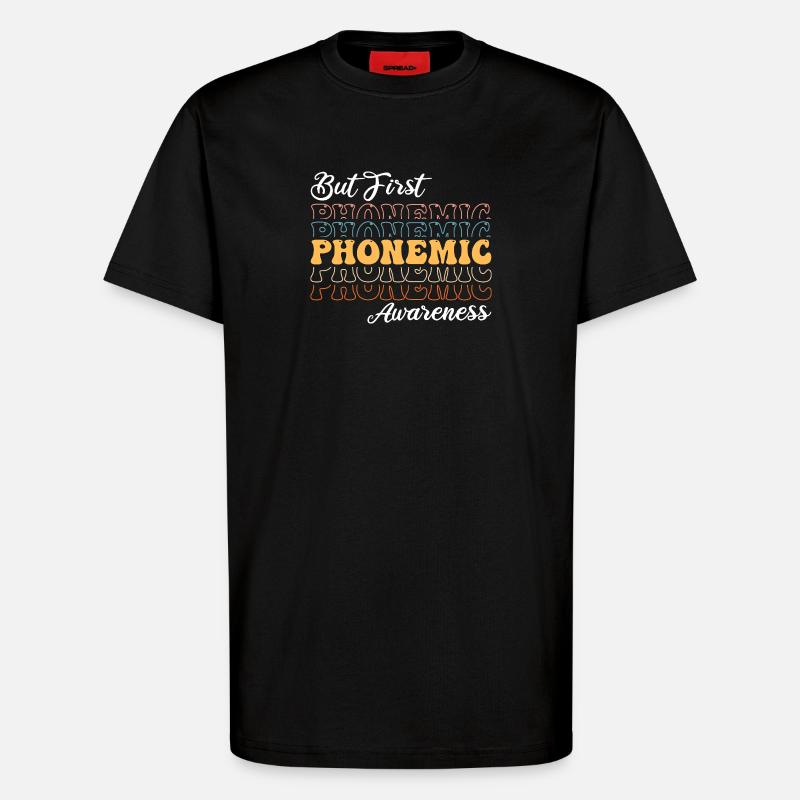 D’abord la conscience phonémique - T-shirt bio décontracté fabriqué en UE - SOLID BLACK