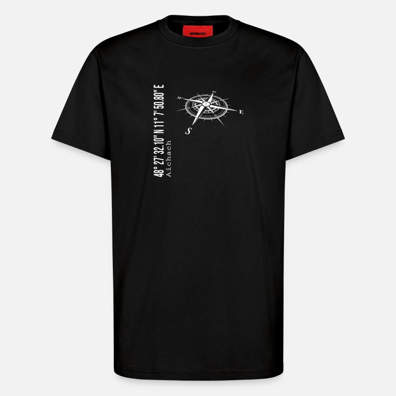 Aïchach - T-shirt bio décontracté fabriqué en UE - SOLID BLACK