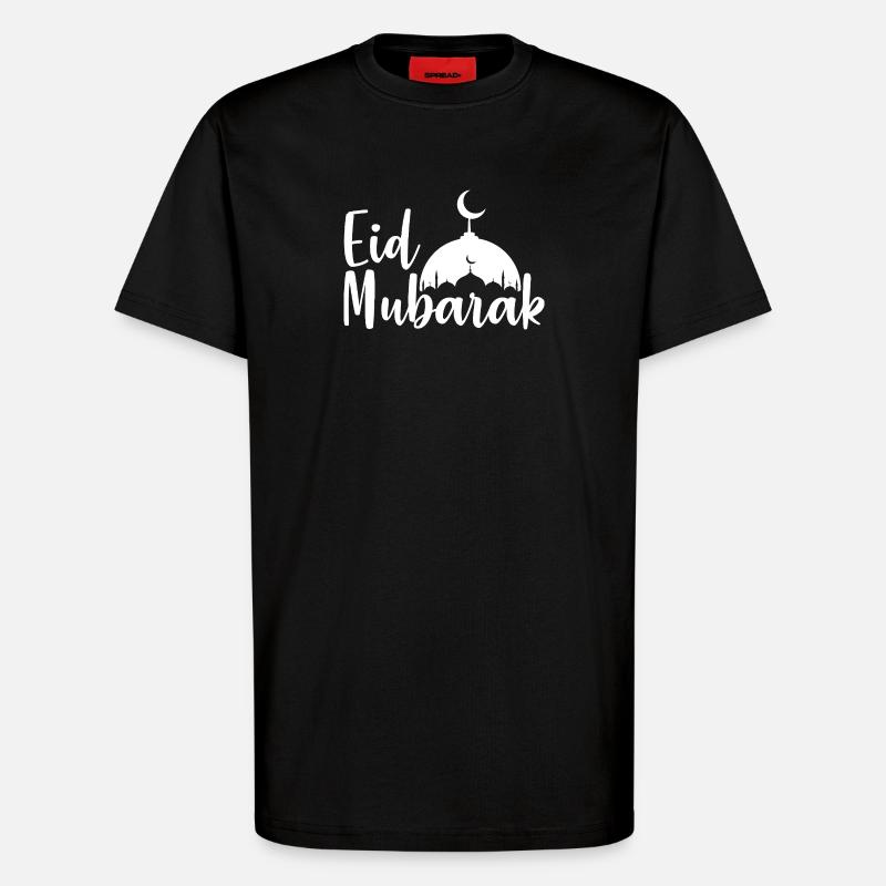 Eid Mubarak - T-shirt bio décontracté fabriqué en UE - SOLID BLACK