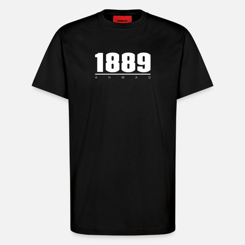 1889 - T-shirt bio décontracté fabriqué en UE - SOLID BLACK