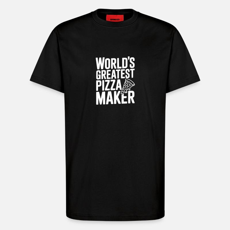 Der beste Pizzabäcker der Welt - T-Shirt - made by SPREAD - SOLID BLACK