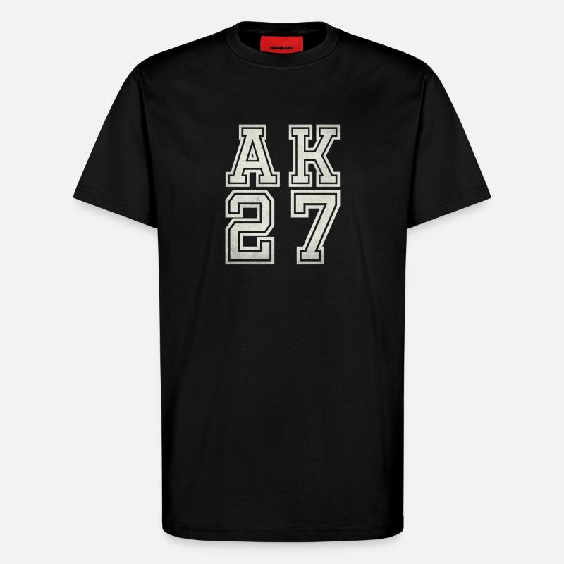 AK 27 - T-shirt bio décontracté fabriqué en UE - SOLID BLACK