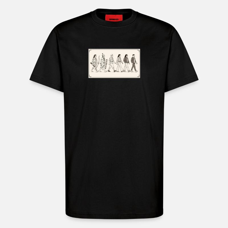 Évolution des Moluques par s2soon - T-shirt bio décontracté fabriqué en UE - SOLID BLACK