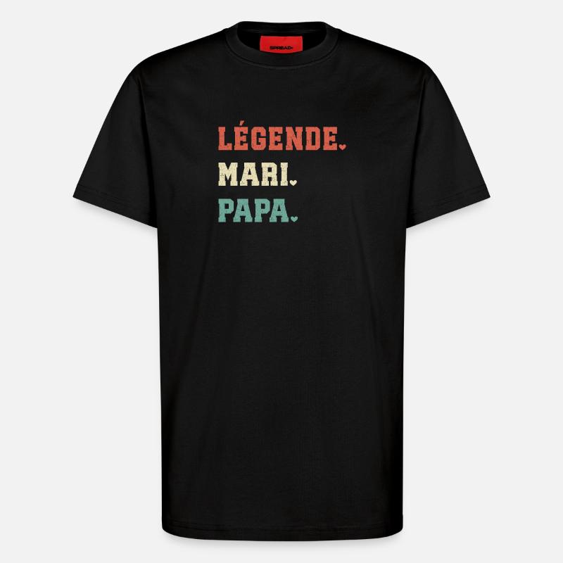 Legend Ehemann Papa Geschenk für Papa - T-Shirt - made by SPREAD - SOLID BLACK