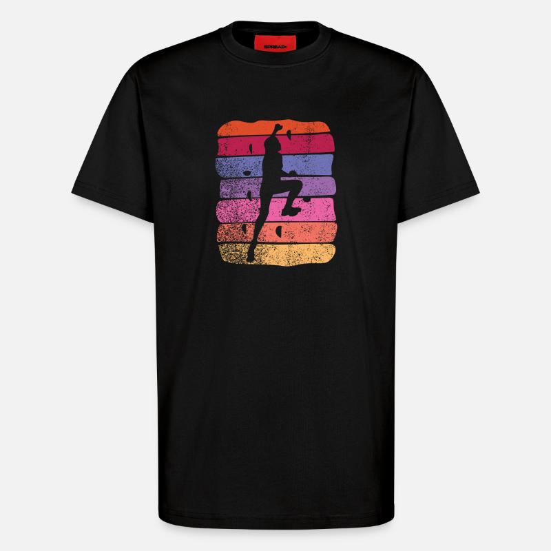 Bloc de bloc de Boulderer - T-shirt bio décontracté fabriqué en UE - SOLID BLACK