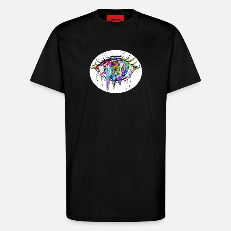 Farbauge - T-Shirt - made by SPREAD - SOLID BLACK