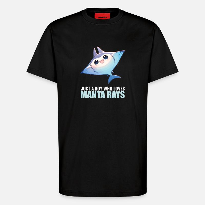 Rochen Mantarochen - T-Shirt - made by SPREAD - SOLID BLACK