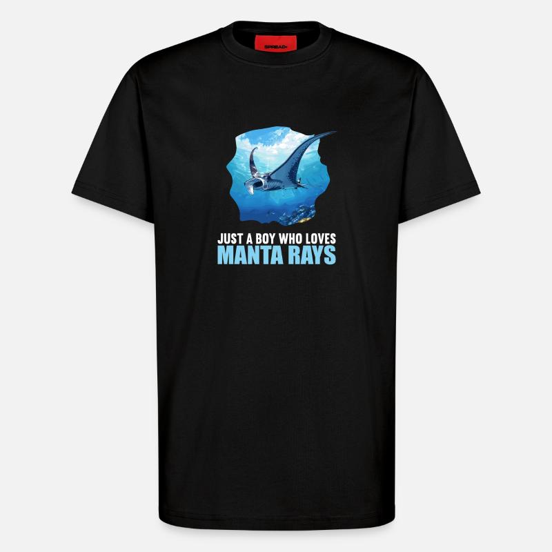 Rays Manta Rays - T-Shirt - made by SPREAD - SOLID BLACK