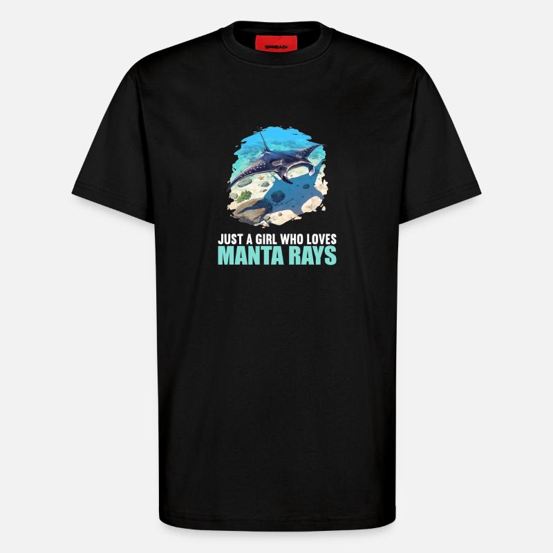Rays Manta Rays - T-Shirt - made by SPREAD - SOLID BLACK
