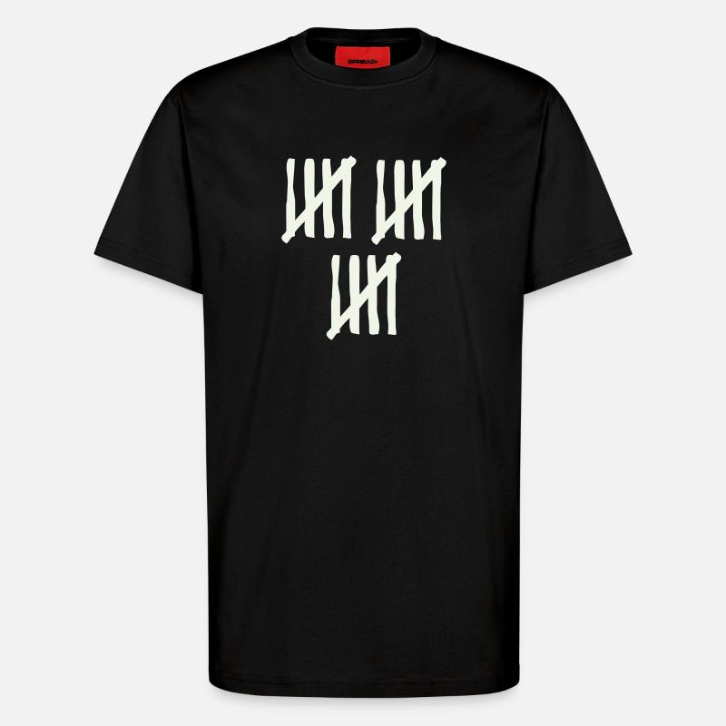 stripes_15 - T-Shirt - made by SPREAD - SOLID BLACK