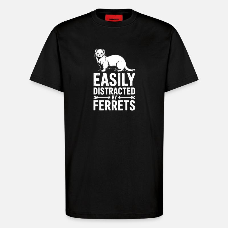 Frettchen Sprüche Lustiges Frettchen Geschenk - T-Shirt - made by SPREAD - SOLID BLACK