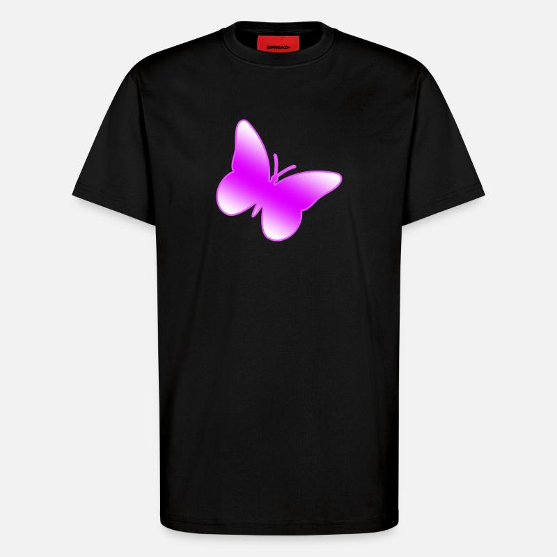 Papillon - T-shirt bio décontracté fabriqué en UE - SOLID BLACK