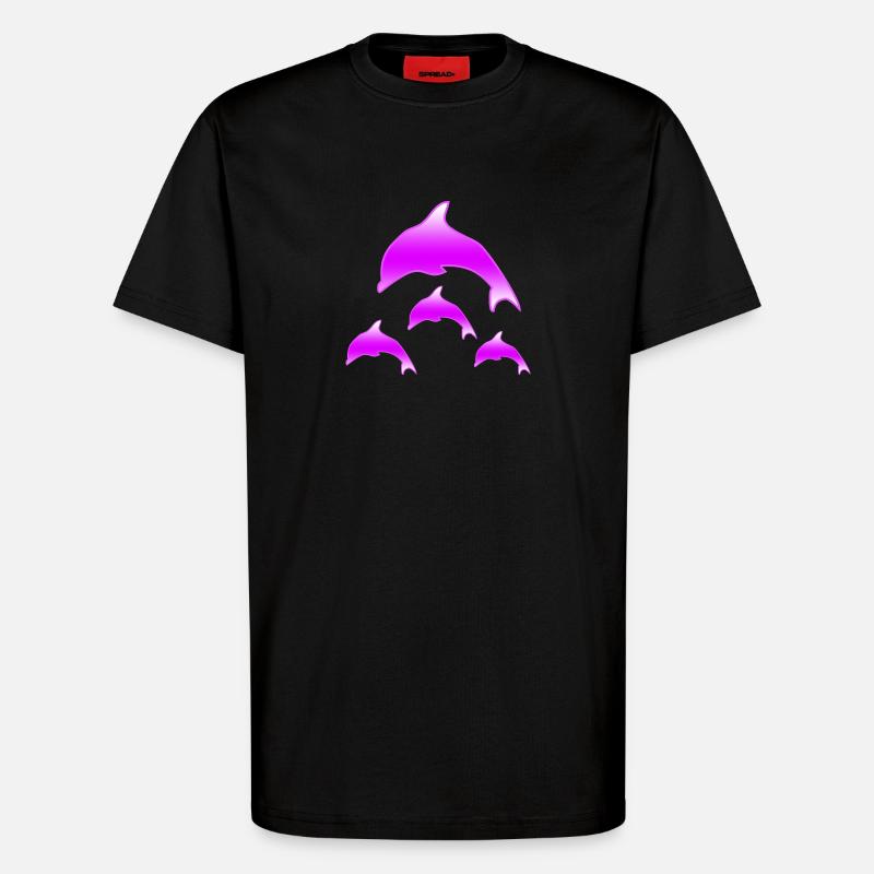 Delfine - T-Shirt - made by SPREAD - SOLID BLACK
