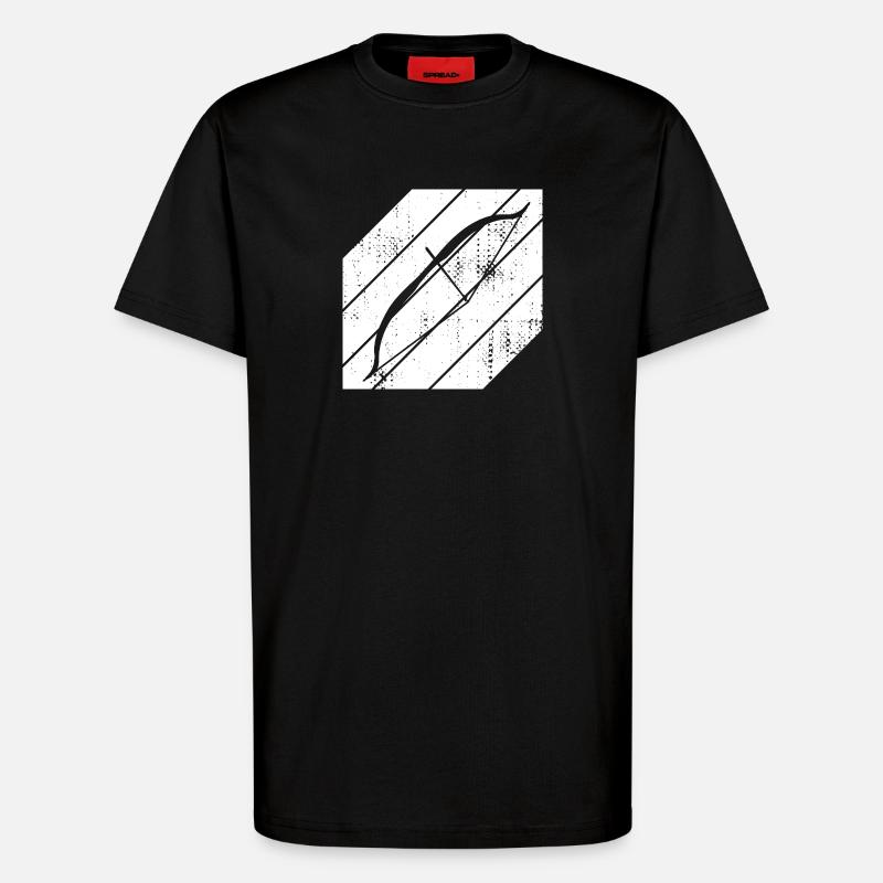 Archery Sketch - T-Shirt - made by SPREAD - SOLID BLACK