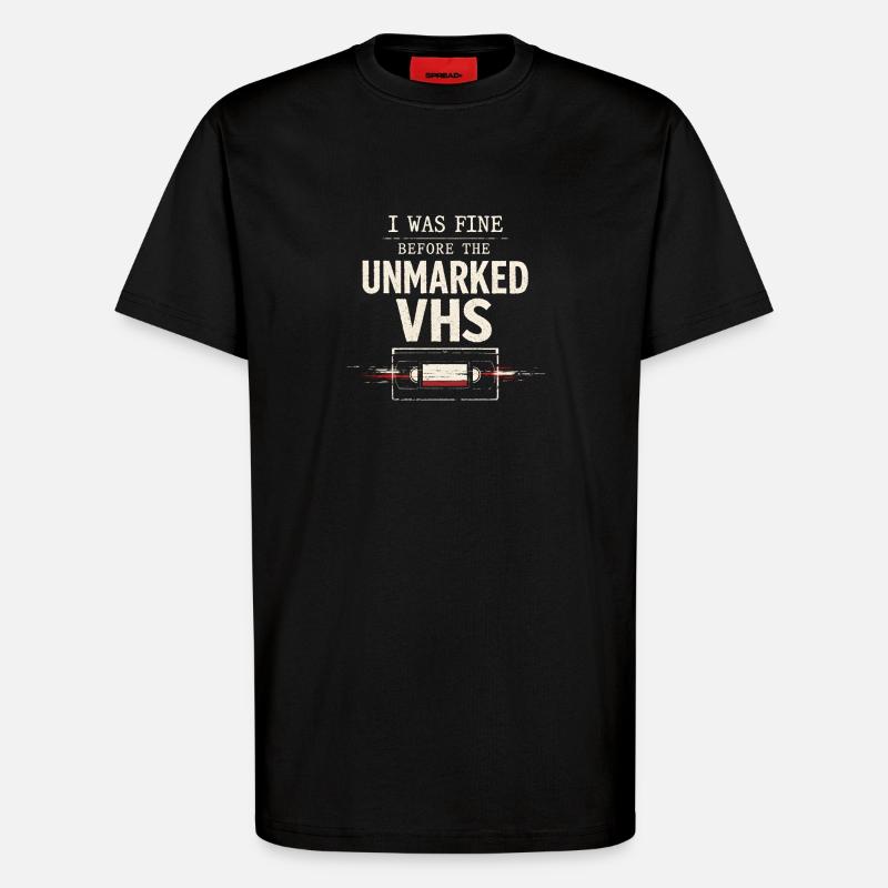 Verdächtige Videokassette | Retro Horror - T-Shirt - made by SPREAD - SOLID BLACK