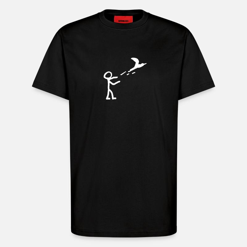 Fliegen lassen - T-Shirt - made by SPREAD - SOLID BLACK