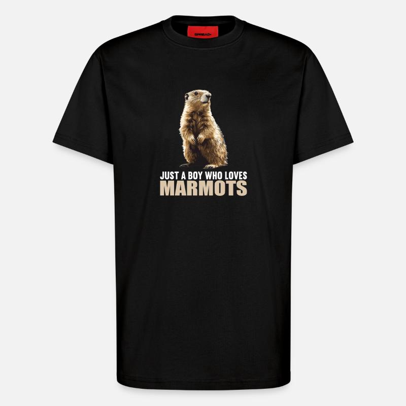 Marmots Groundhog - T-Shirt - made by SPREAD - SOLID BLACK
