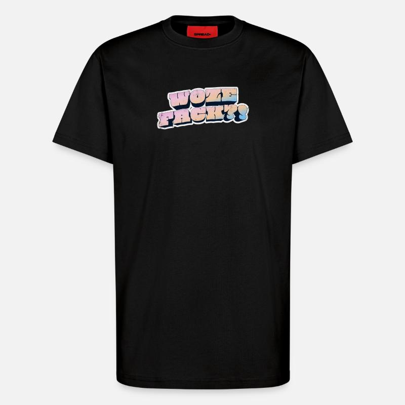 Wow Face Pastell Graffiti Stil - T-Shirt - made by SPREAD - SOLID BLACK