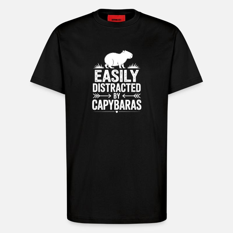 Capybara Sprüche Capybara Lustig Capybara Geschenk - T-Shirt - made by SPREAD - SOLID BLACK