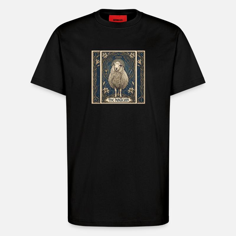 Mouton, le Magicien - T-shirt bio décontracté fabriqué en UE - SOLID BLACK