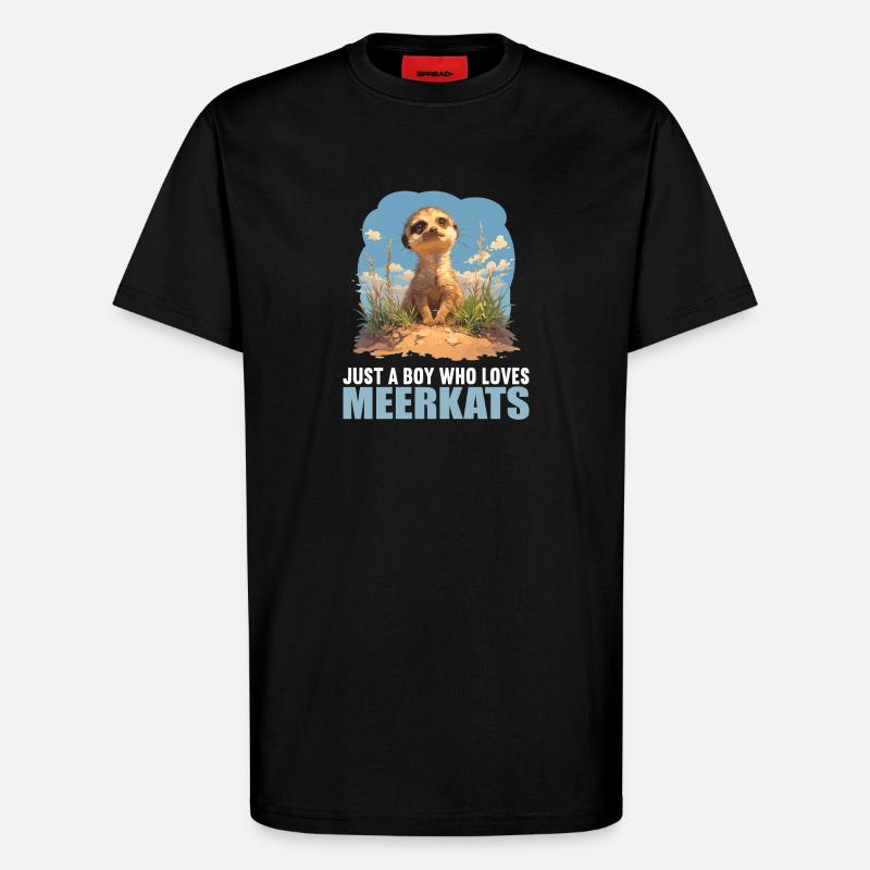 Suricate Erdmännchen - T-shirt bio décontracté fabriqué en UE - SOLID BLACK