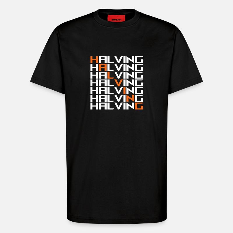 Réduire de moitié Bitcoin - T-shirt bio décontracté fabriqué en UE - SOLID BLACK
