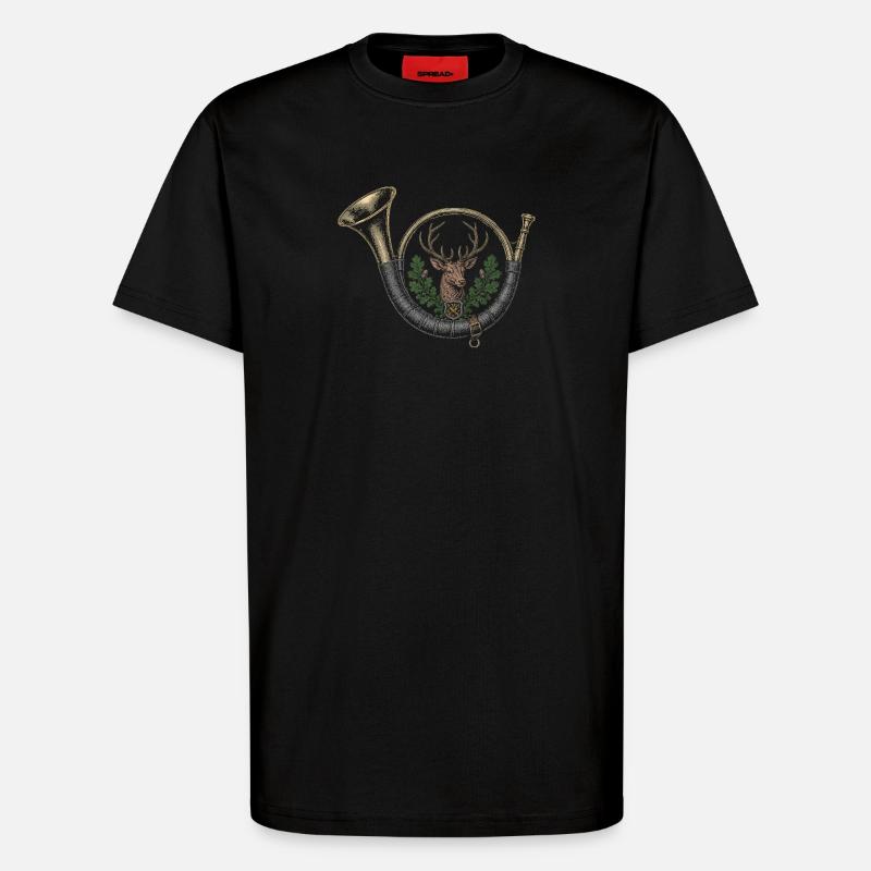 bugle - T-Shirt - made by SPREAD - SOLID BLACK