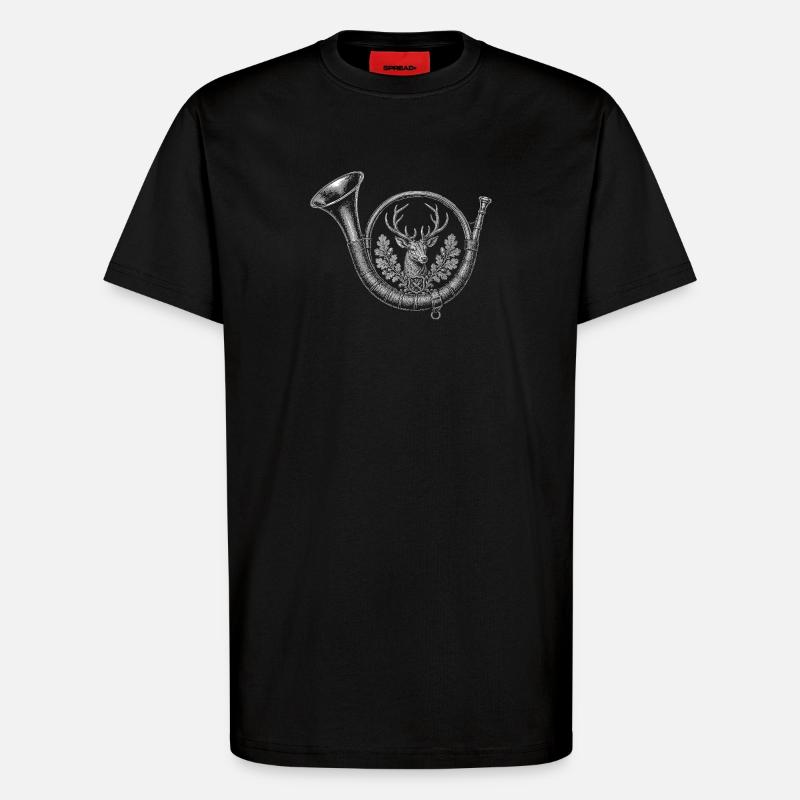 bugle - T-Shirt - made by SPREAD - SOLID BLACK