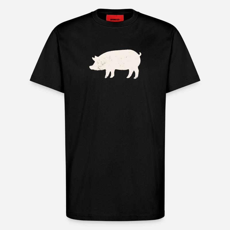 Schwein - T-Shirt - made by SPREAD - SOLID BLACK