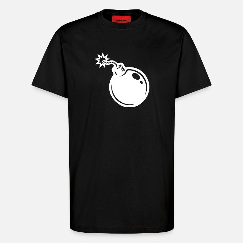 Bombe Symbol - T-Shirt - made by SPREAD - SOLID BLACK